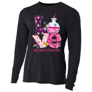 Love Science Teacher Valentine's Day Teacherlife Outfits Cooling Performance Long Sleeve Crew