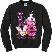 Love Science Teacher Valentine's Day Teacherlife Outfits Kids Sweatshirt