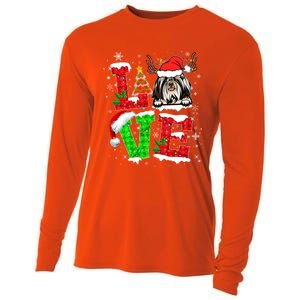 Love Shih Tzu Christmas Tree Lights Dog Lover Santa Hat Xmas Gift Cooling Performance Long Sleeve Crew