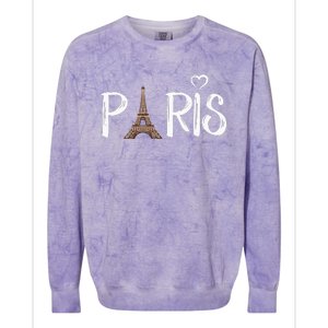 Love Sign The Eiffel Tower From Paris France Colorblast Crewneck Sweatshirt