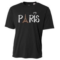 Love Sign The Eiffel Tower From Paris France Cooling Performance Crew T-Shirt