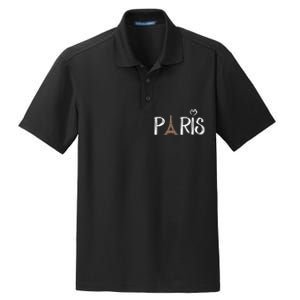 Love Sign The Eiffel Tower From Paris France Dry Zone Grid Polo