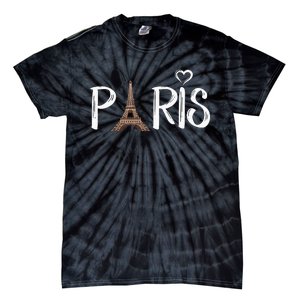 Love Sign The Eiffel Tower From Paris France Tie-Dye T-Shirt