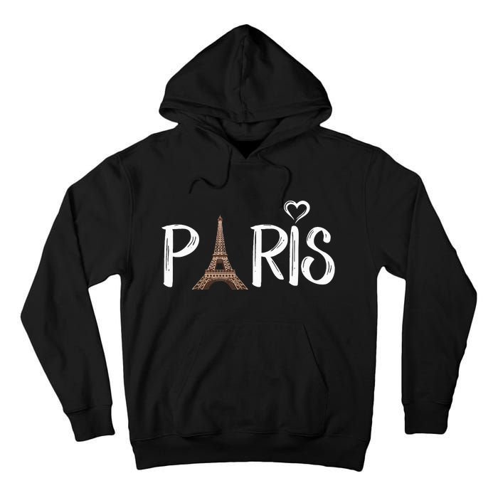 Love Sign The Eiffel Tower From Paris France Tall Hoodie