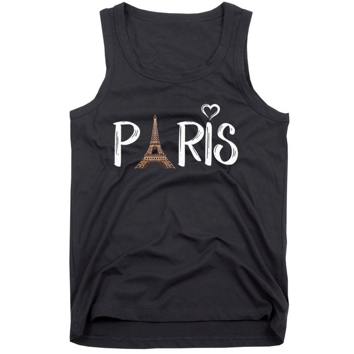 Love Sign The Eiffel Tower From Paris France Tank Top