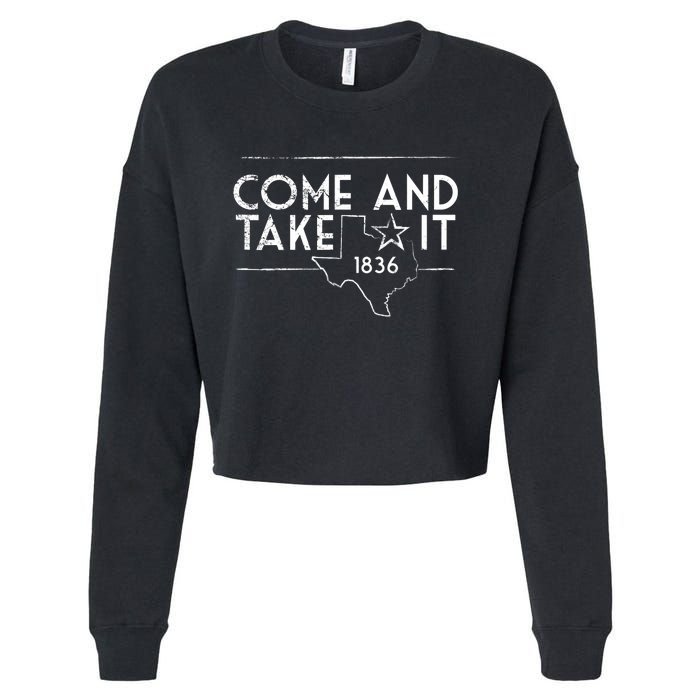 Lone Star Texas Come And Take It 1836 Cropped Pullover Crew