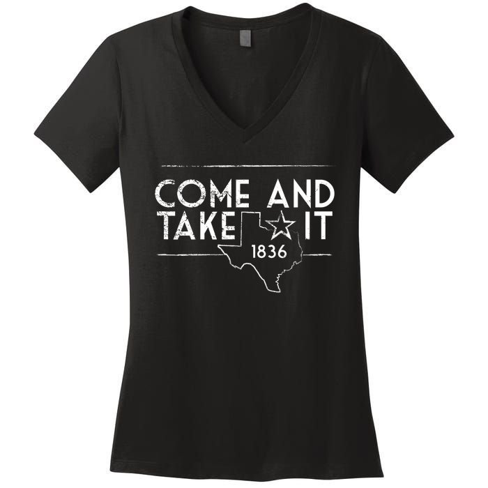 Lone Star Texas Come And Take It 1836 Women's V-Neck T-Shirt