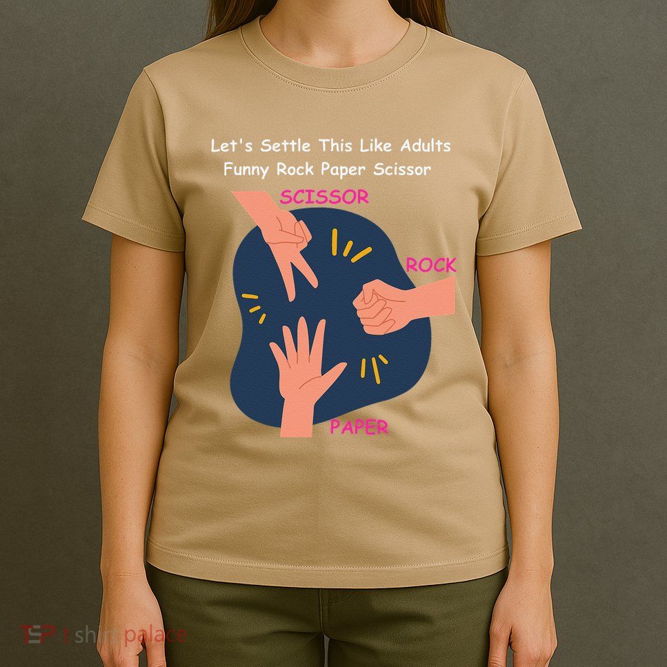 LetS Settle This Like Adults Funny Rock Paper Scissor T-Shirt