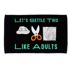 LetS Settle This Like Adults Funny Rock Paper Scissor Microfiber Hand Towel