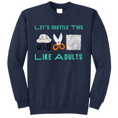 LetS Settle This Like Adults Funny Rock Paper Scissor Sweatshirt