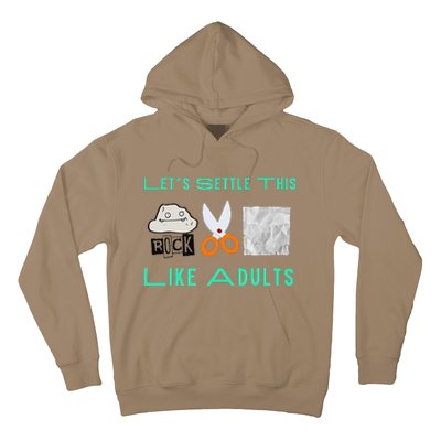 LetS Settle This Like Adults Funny Rock Paper Scissor Hoodie