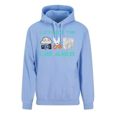 LetS Settle This Like Adults Funny Rock Paper Scissor Unisex Surf Hoodie