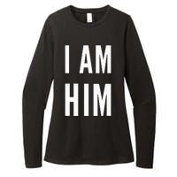 Lit Statement Top I Am Him Gift For Sports Fans I Am Him Womens CVC Long Sleeve Shirt