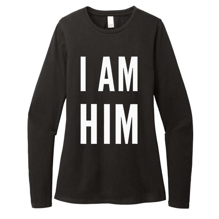 Lit Statement Top I Am Him Gift For Sports Fans I Am Him Womens CVC Long Sleeve Shirt