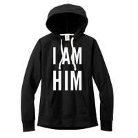 Lit Statement Top I Am Him Gift For Sports Fans I Am Him Women's Fleece Hoodie