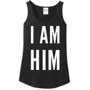 Lit Statement Top I Am Him Gift For Sports Fans I Am Him Ladies Essential Tank