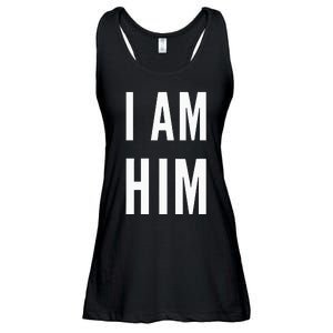 Lit Statement Top I Am Him Gift For Sports Fans I Am Him Ladies Essential Flowy Tank