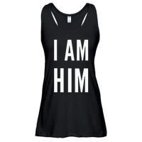 Lit Statement Top I Am Him Gift For Sports Fans I Am Him Ladies Essential Flowy Tank