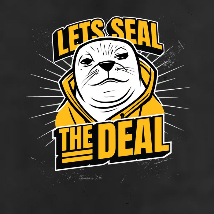 Lets Seal The Deal 7 Panel Mesh Trucker Snapback Hat