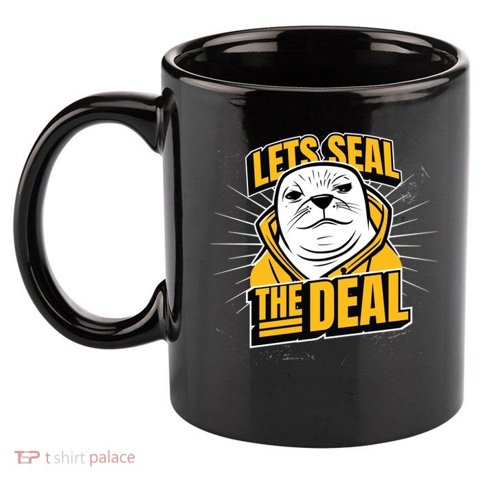 Lets Seal The Deal 11oz C Handle Ceramic Mug