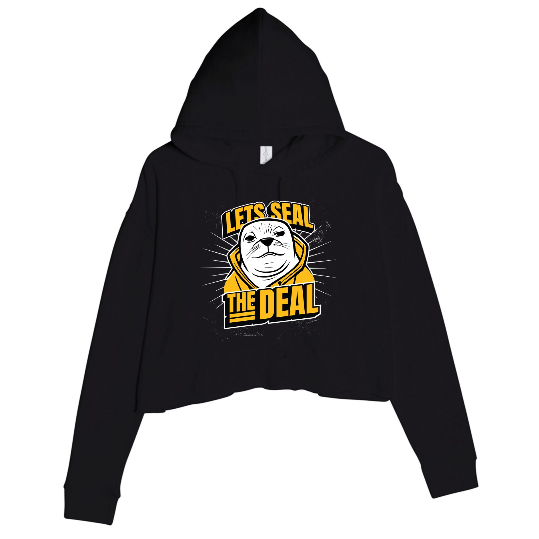 Lets Seal The Deal Crop Fleece Hoodie