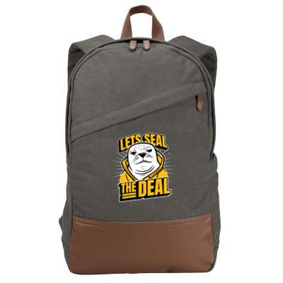 Lets Seal The Deal Cotton Canvas Backpack