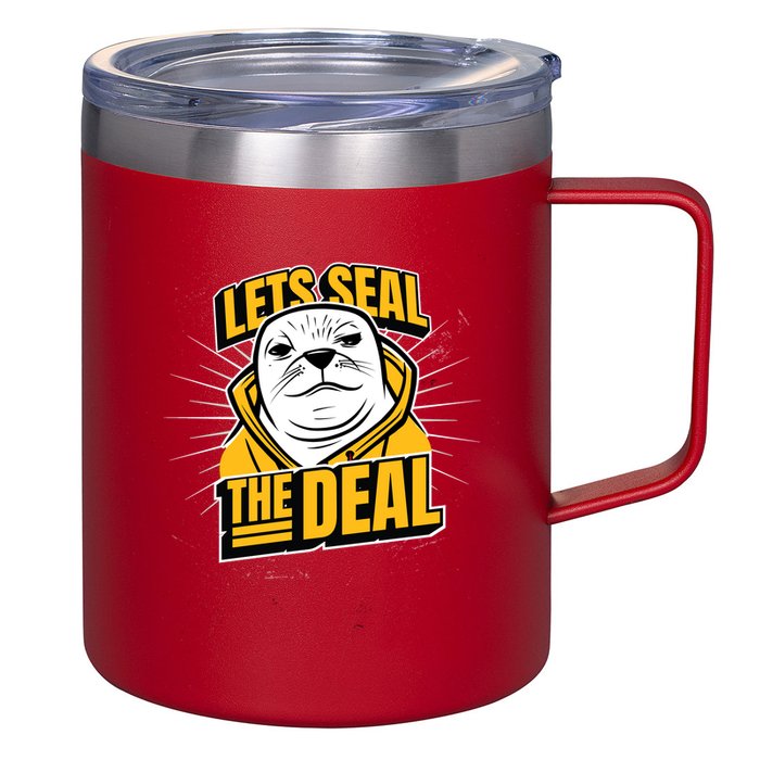 Lets Seal The Deal 12oz Stainless Steel Coffee Mug