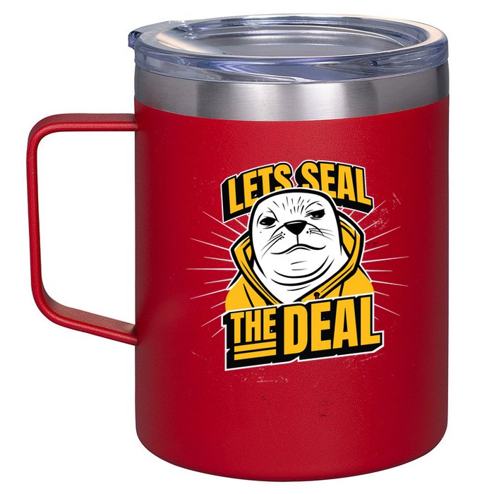 Lets Seal The Deal 12oz Stainless Steel Coffee Mug