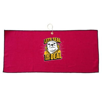 Lets Seal The Deal Large Microfiber Waffle Golf Towel
