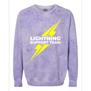 Lightning Support Team Ll Gift Colorblast Crewneck Sweatshirt