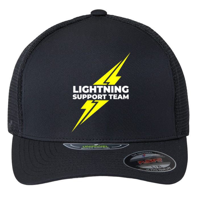 Lightning Support Team Ll Gift Flexfit Unipanel Trucker Cap
