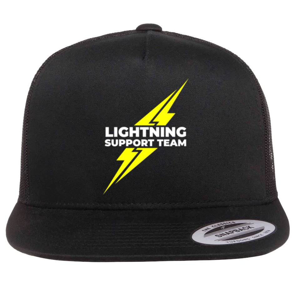 Lightning Support Team Ll Gift Flat Bill Trucker Hat