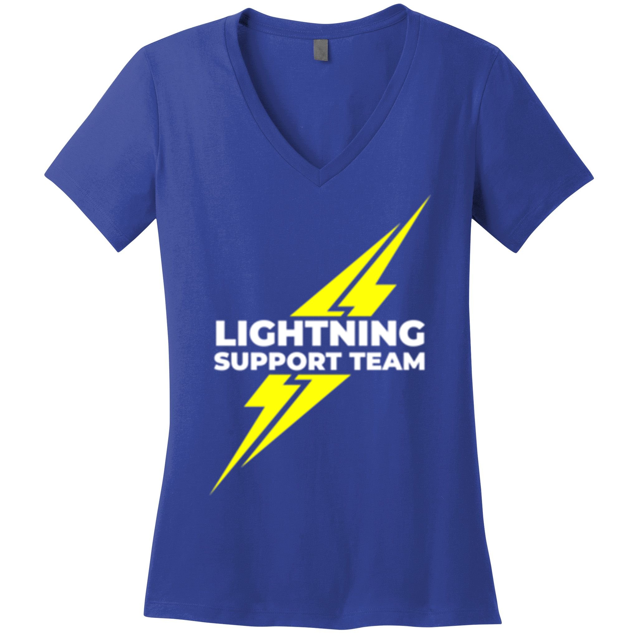Lightning Support Team Ll Gift Women's V-Neck T-Shirt