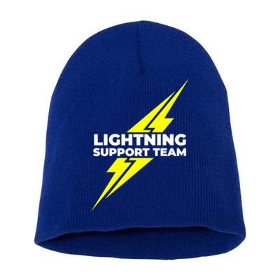 Lightning Support Team Ll Gift Short Acrylic Beanie