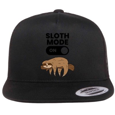 Lazy Sloth Tired Sloth Funny Sloth Mode On Gift Flat Bill Trucker Hat