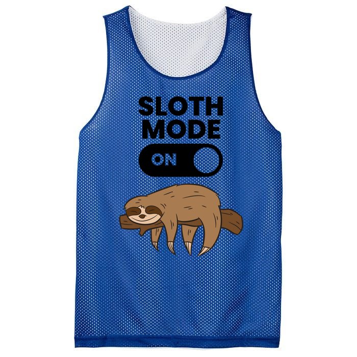 Lazy Sloth Tired Sloth Funny Sloth Mode On Gift Mesh Reversible Basketball Jersey Tank