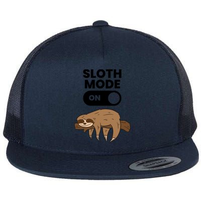 Lazy Sloth Tired Sloth Funny Sloth Mode On Gift Flat Bill Trucker Hat