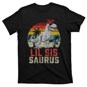 Lil Sissaurus T Rex Dinosaur Lil Sis Saurus MotherS Family T-Shirt