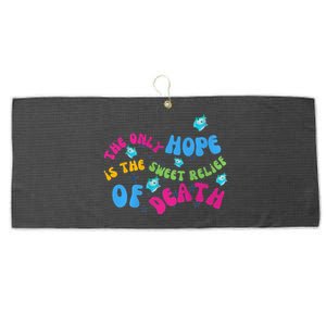 Luma Star The Only Last Hope Is The Sweet Relief Of Death Lumalee Blue Sunshine Large Microfiber Waffle Golf Towel