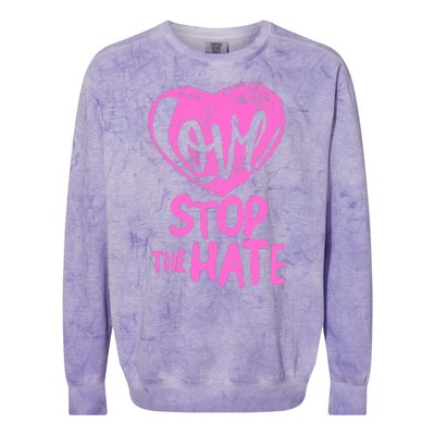 Love Stop The Hate Colorblast Crewneck Sweatshirt