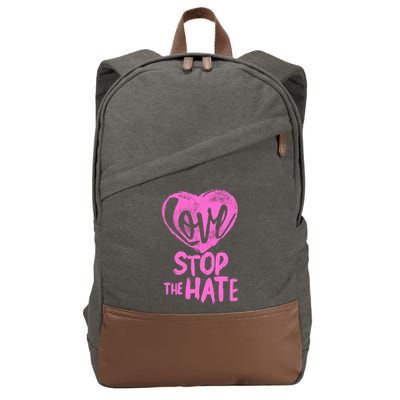 Love Stop The Hate Cotton Canvas Backpack