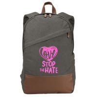 Love Stop The Hate Cotton Canvas Backpack