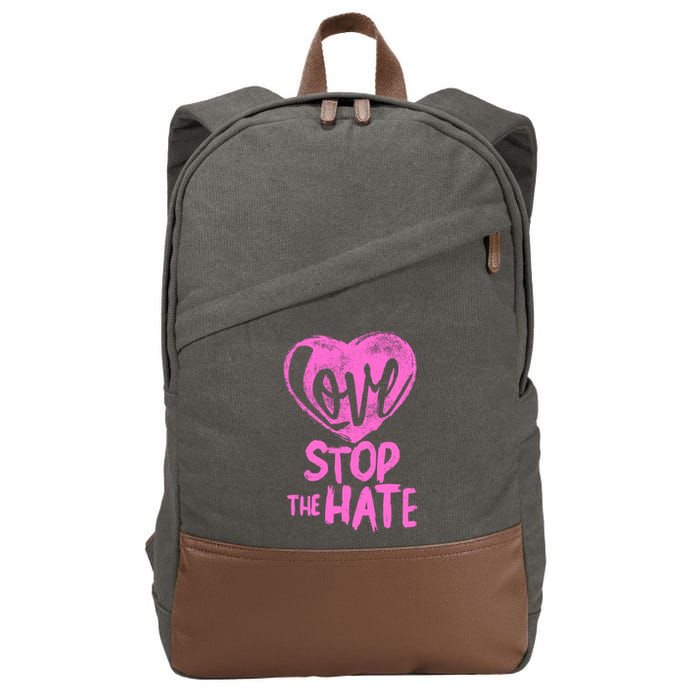 Love Stop The Hate Cotton Canvas Backpack