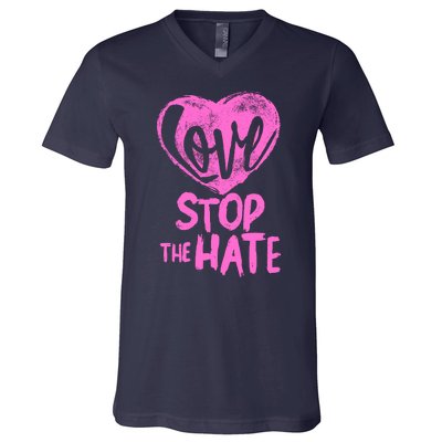 Love Stop The Hate V-Neck T-Shirt