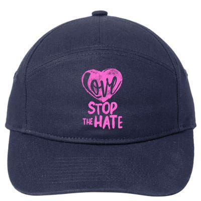 Love Stop The Hate 7-Panel Snapback Hat