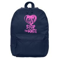 Love Stop The Hate 16 in Basic Backpack
