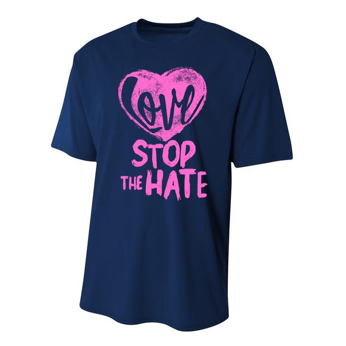 Love Stop The Hate Performance Sprint T-Shirt