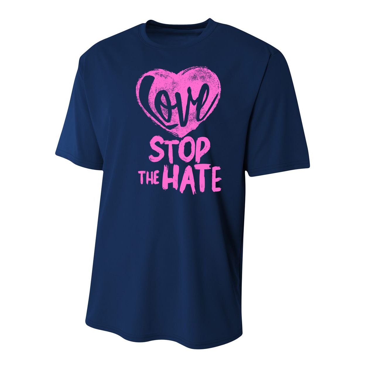Love Stop The Hate Youth Performance Sprint T-Shirt