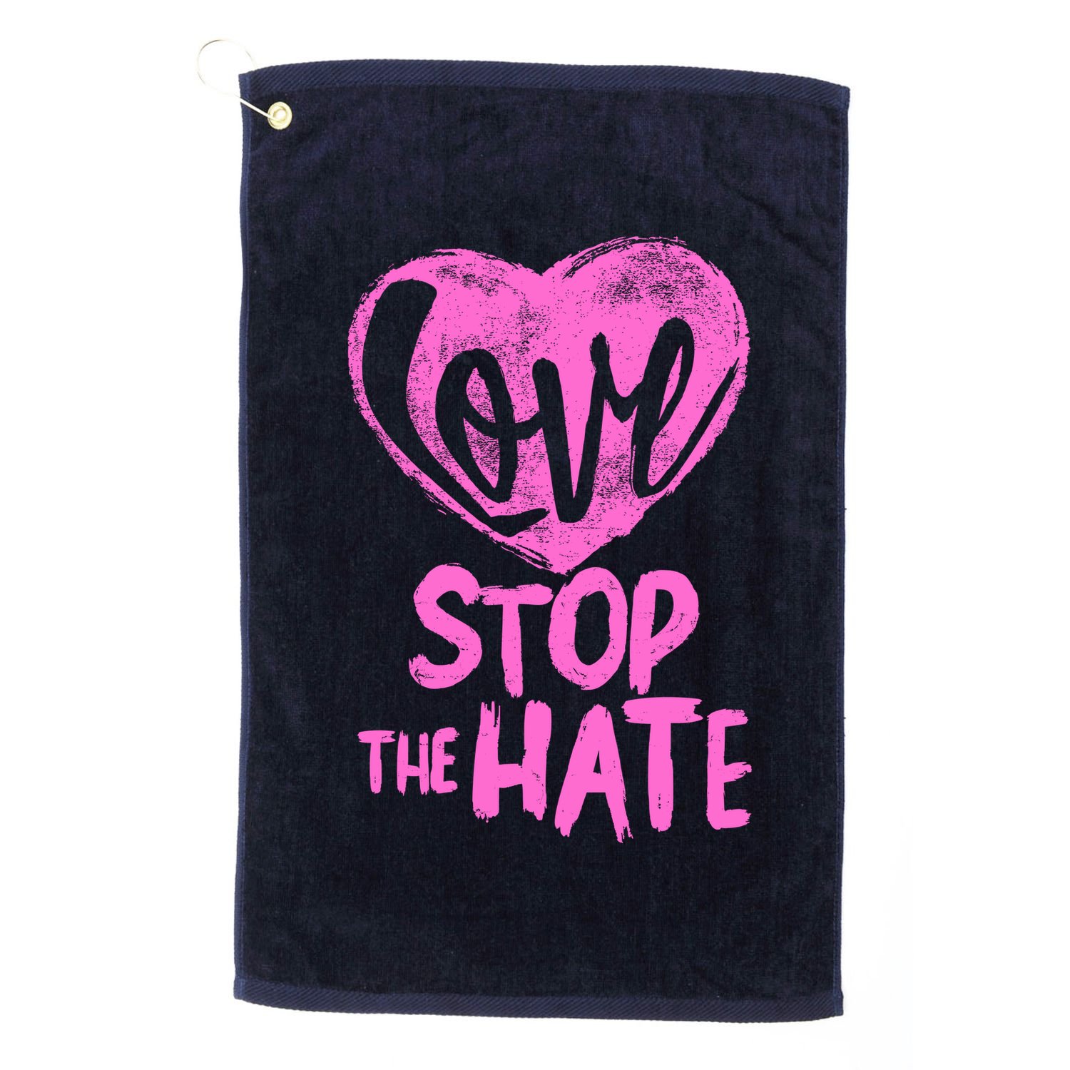 Love Stop The Hate Golf Towel