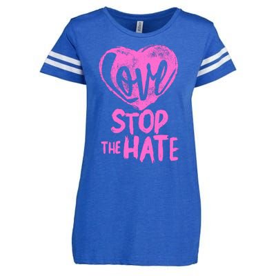 Love Stop The Hate Enza Ladies Jersey Football T-Shirt